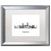 Trademark Fine Art "Omaha Nebraska Skyline WB-BW" by Marlene Watson Framed Graphic Art Canvas, Wood in Black/White | 16 H x 20 W x 0.5 D in | Wayfair
