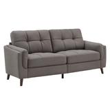 Kingstown Home 83" Square Arm Sofa w/ Reversible Cushions Microfiber/Microsuede in Gray | 35 H x 83 W x 34 D in | Wayfair 9340GY-3[SOFA]