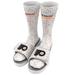 Men's ISlide White Philadelphia Flyers Speckle Socks & Slide Sandals Bundle