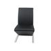 Orren Ellis Polyurethane Upholstered Side Chair in Upholstered in Black | 40 H x 18 W x 17 D in | Wayfair 2C90C92AF5604C96B2F8C7A3CEBDCAE6