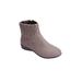 Wide Width Women's The Zenni Bootie by Comfortview in Grey (Size 7 1/2 W)