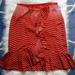 Tory Burch Skirts | Nwot Tory Burch Opalina Flamenco Ruffle Skirt, Size 14 | Color: Pink/Red | Size: 14