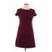 Jessica Simpson Casual Dress - Mini Crew Neck Short sleeves: Burgundy Solid Dresses - Used - Women's Size 6