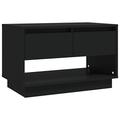 vidaXL TV Cabinet Home Living Room Furniture Lowboard Stereo Hifi Drawer Cabinet TV Stand Unit Entertainment Centre Black Chipboard