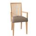 Saloom Furniture Skyline Slat Back Arm Chair Wood/Upholstered in Brown | 36 H x 20 W x 22 D in | Wayfair 24AU-Natural-Bounty