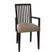 Saloom Furniture Skyline Slat Back Arm Chair Wood/Upholstered in Brown | 36 H x 20 W x 22 D in | Wayfair 24AU-Rockport-Sahara