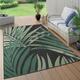 Paco Home Tapis Exterieur Terrasse Salon Cuisine Palmiers Jungle Fleuri Motif Boho Vert 160x230 cm,