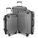 HAUPTSTADTKOFFER Alex - 3er Kofferset, TSA, Trolley-Set, Rollkoffer, Reisekoffer, (S, M & L), Silber