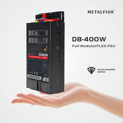 METALFISH-Alimentation Modulaire Flex 400W PSU Flexi-ATX 400W pour Mini PC ITX Petit Ordinateur 1U