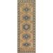 Vintage Geometric Ardebil Persian Runner Rug Hand-knotted Wool Carpet - 3'4" x 10'0"