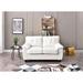 Gallant 57 in. W Flared Arm Faux Leather Straight Sofa - 33"L x 57"W x 35"H