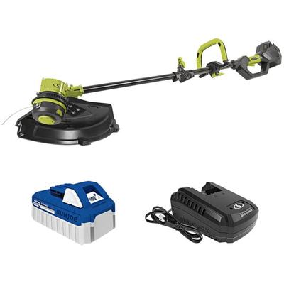 Sun Joe 24V-ST14B 14" iON+ Cordless Dual-Line String Trimmer with 4.0 Ah Battery and Rapid Charger - 24V