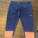 Adidas Pants & Jumpsuits | Blue & Pink Capri Climate Adidas Leggings | Color: Blue/Pink | Size: L