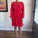 Anthropologie Dresses | Anthropologie Red Embroidered Mini Flared Dress | Color: Red | Size: S