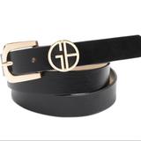 Giani Bernini Accessories | Giani Bernini Solid Black Skinny Belt W/ Gold Hardware | Color: Black/Gold | Size: Various