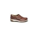 Wide Width Women's Anna Oxford Flat by Hälsa in Dark Brown (Size 8 W)