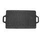 Cast Iron Grill Pan,Grill Pan, Pre Seasoned Cast Iron Reversible Grill Heating Evenly Anti Stick Pan Double Sided BBQ Grill Pan for Camping Outdoor Picnic for Stoves, Gas Stoves, Induction Stoves