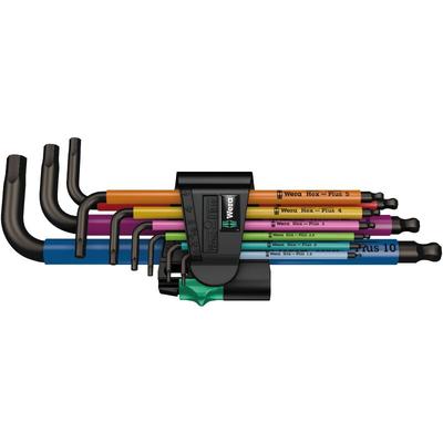 Wera - Winkelschlüsselsatz 950/9 Hex-Plus Multicolour Innensechskant 9-tlg.