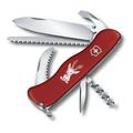 Grand couteau de poche suisse Victorinox Hunter Red 0.8573 avec 12 fonctions Comprend une lame de