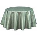 Nappe ronde en toile cirée design uni Lazure - Diamètre 135 cm - Gris