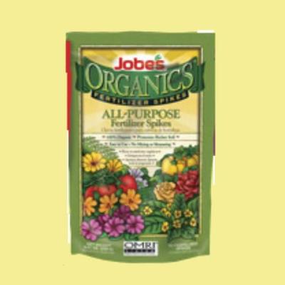 Jobe's 06528 Organic All Purpose Fertilizer Spike, 4-4-4, 50-Pack
