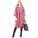 Plus Size Women's Bell Sleeve Shift Dress by Catherines in Cherry Red Paisley (Size 3X)