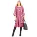 Plus Size Women's Bell Sleeve Shift Dress by Catherines in Cherry Red Paisley (Size 1XWP)