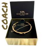 Coach Jewelry | Coach Horse & Carriage Double Chain Gold Tone Cuff Bracelet Nwt | Color: Gold | Size: Os