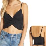 Free People Tops | Free People Call It Crop Black Cami Tank - New Size Medium | Color: Black | Size: M