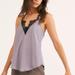 Free People Tops | Free People Starlight Silver Mauve Lace Cami Top | Color: Purple/Silver | Size: S