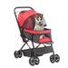 LUCKYREMORE Folding Standard Stroller in Brown/Pink/Red | 37 H x 19.2 W x 31 D in | Wayfair KM3220