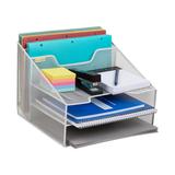 Mind Reader Desk File Organizer Metal in White | 8.25 H x 12.5 W x 9.75 D in | Wayfair MESHBOX5-WHT