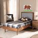 George Oliver Twin Platform Bed Wood & /Upholstered/Polyester in Gray | 15 H x 41 W x 78 D in | Wayfair 2EE9CDF863F34607A8E7B8040320F98E