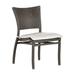 Summer Classics Skye Stacking Patio Dining Side Chair w/ Cushions in Gray | 34.5 H x 20.5 W x 23.25 D in | Wayfair 358131+C4656258W6258