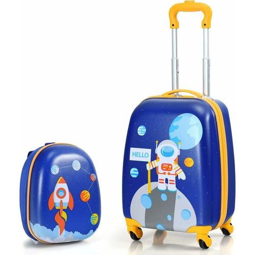 Kinderkoffer-Set Kinderkoffer mit Rucksack, Kindertrolley Kindergepaeck, Handgepaeck Reisegepaeck