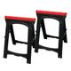 Pair 2X Portable Foldable Trestles Rust Resistant Reinforced Plastic Construction Saw Horse Sawbucks Sawhorse Woodwork Tools Max Load 300kg