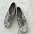 Kate Spade Shoes | Kate Spade Glitter Kicks - 2 Lace Options | Color: Silver | Size: 5.5bb