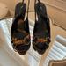 Gucci Shoes | Gucci Black Floral Size 8 Slingbacks | Color: Black | Size: 8