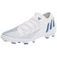 adidas Unisex Predator Edge.3 Firm Ground Soccer Shoe, White/Blue/White (Low), 5 US Men