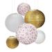 Oriental Trading Company 6 Piece Butterfly Floral Paper Lantern Set in Pink | 12 W x 12 D in | Wayfair 13938139