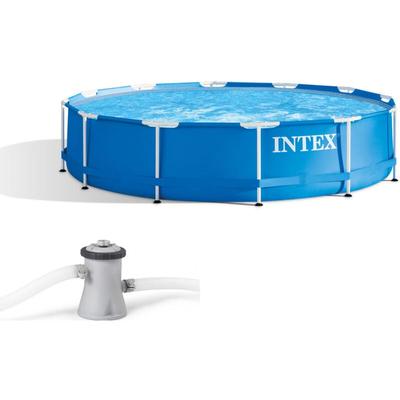 Intex - Frame Pool Set mit Pumpe 305x76cm Stahlrohrbecken Schwimmbecken - 28202