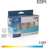 EDM - Lot de 3 Ampoules led E27 5W équivalent à 50W - Blanc du Jour 6400K