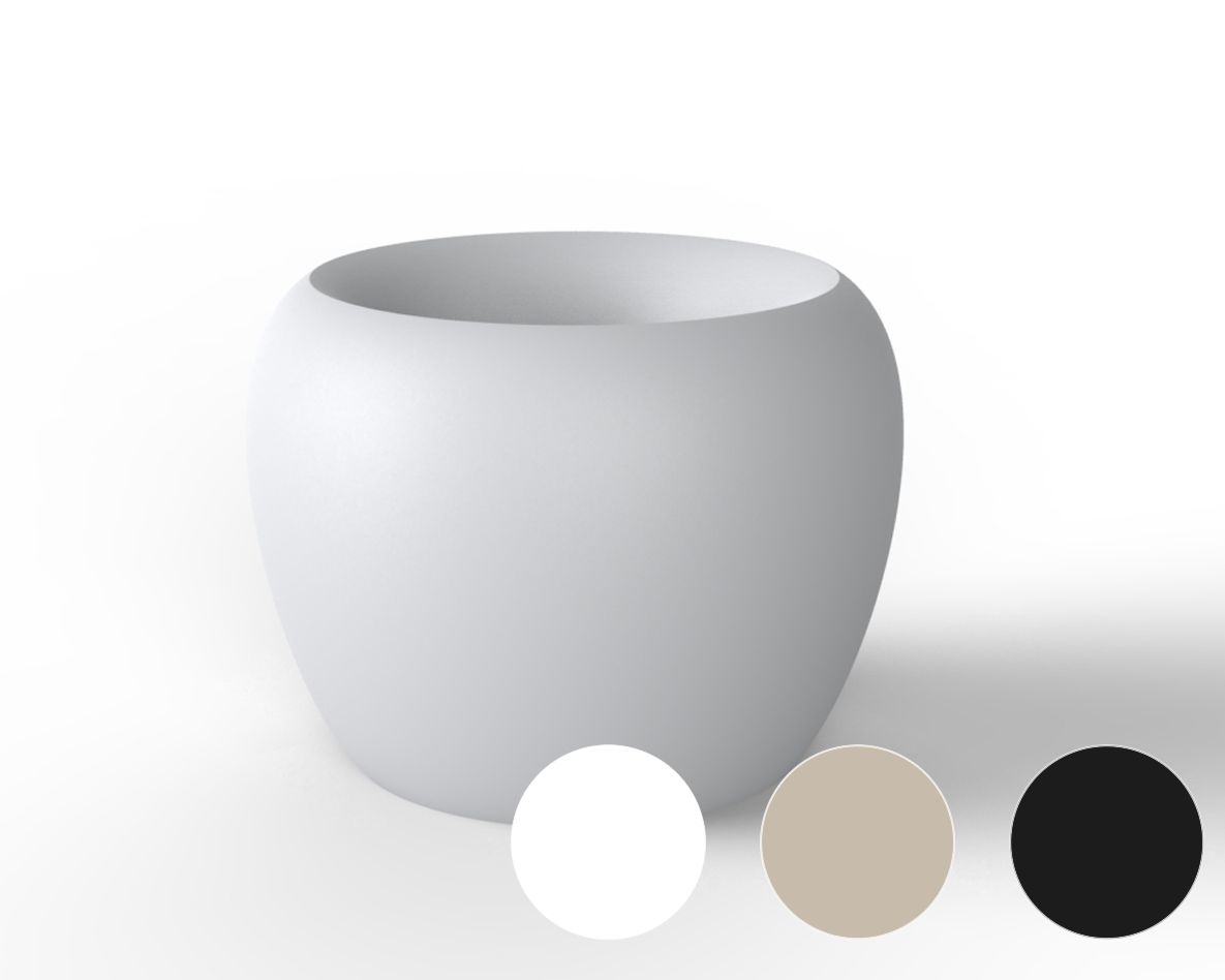 Vondom »BLOW« Outdoor Pflanzengefäß 60x60 cm / Black / Lackiert Hochglanz Image