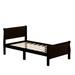 Wood Platform Bed Twin Bed Frame Sleigh Bed with Headboard/Footboard
