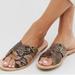 Free People Shoes | Free People Rio Vista Slide Sandal Brown Snake Size 38 | Color: Brown/Tan | Size: 38eu