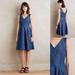 Anthropologie Dresses | Anthropologie Holding Horses Seamed Denim Blue Dress Size: 2 | Color: Blue | Size: 2