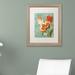 Trademark Fine Art 'Tulips Ablaze II' by Color Bakery Framed Graphic Art Canvas, Wood in Red/White | 0.5 D in | Wayfair ALI4881-W1620MF