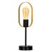 Everly Quinn 16.3" Black Desk Lamp Metal in Yellow | 5 H x 17 W x 5 D in | Wayfair 7519B08F066148F2A5885500FBE3CB14