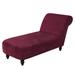 Rosdorf Park Box Cushion Chaise Lounge Slipcover Velvet, Leather in Red/Indigo | 30 H x 32 W x 60 D in | Wayfair EE4BA259C62F4A4FAE99B1098D9628A0