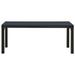 Latitude Run® Outdoor Patio Bench Garden Park Bench w/ Steel Frame Steel & WPC Metal in Black | 17.7 H x 43.3 W x 15.4 D in | Wayfair